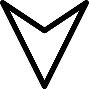 300x300 Plain Outline Down Arrow Clip Art