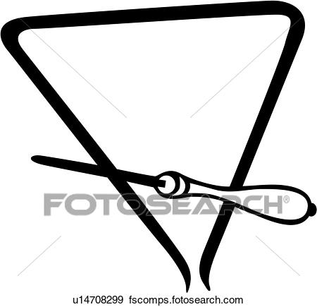 450x435 Clip Art Of , Instrument, Musical, Triangle, U14708299