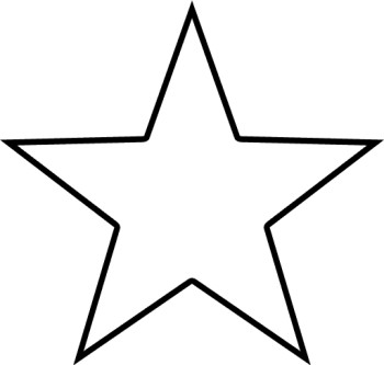 350x333 Black And White Star Clip Art
