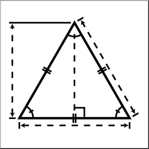 304x304 Clip Art Shapes Triangle Equilateral Geometry Bampw Unlabeled I