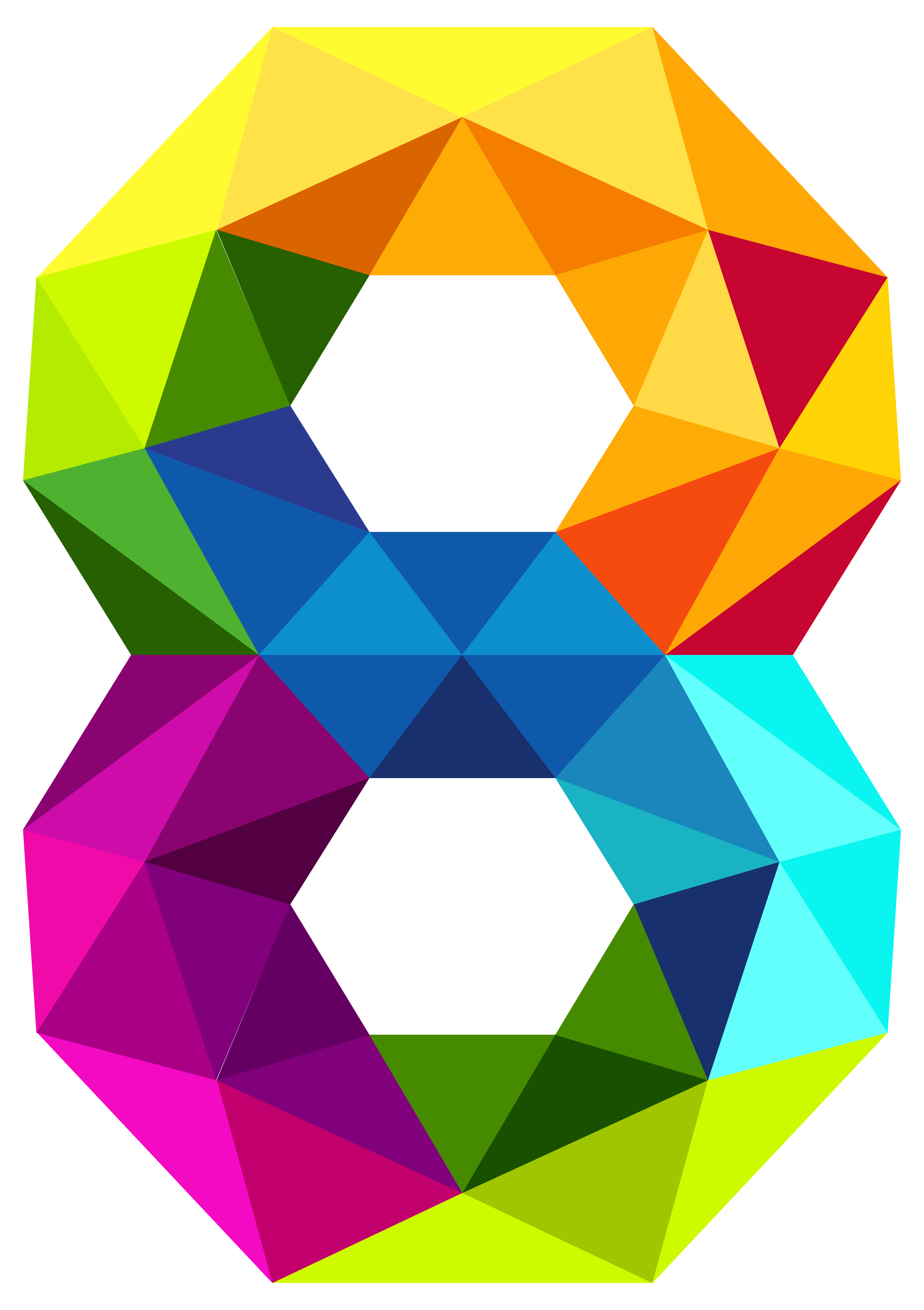 3998x5667 Colourful Triangles Number Eight Png Clipart Imageu200b Gallery