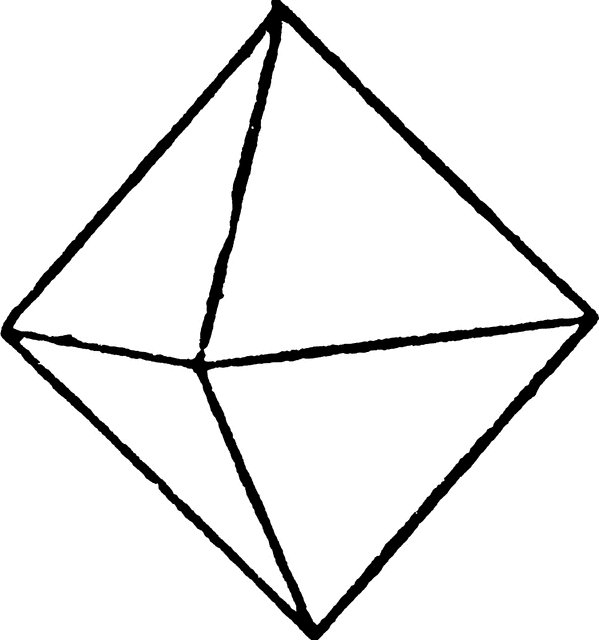 599x640 Octahedral Crystal Clipart Etc