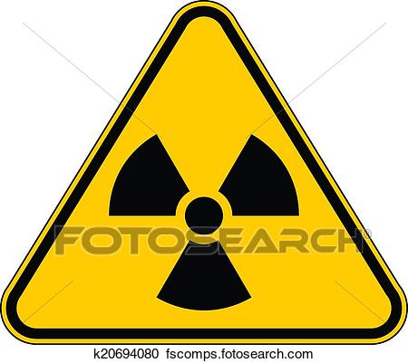 450x401 Clipart Of Radiation Triangular Sign K20694080
