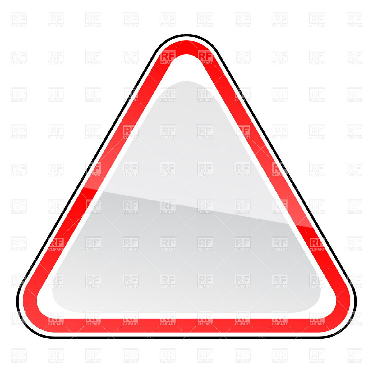 1200x1200 Triangle Blank Road Sign Template Royalty Free Vector Clip Art