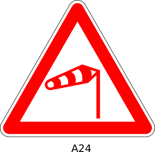 500x489 Vector Clip Art Of Strong Winds Triangular Road Sign Public