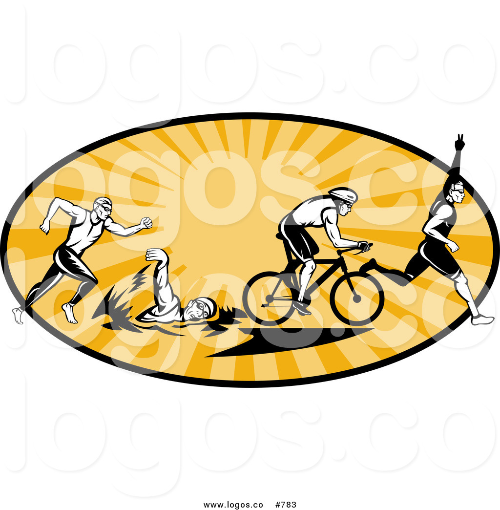 1024x1044 Royalty Free Vector Logo Of Triathlon Athletes By Patrimonio