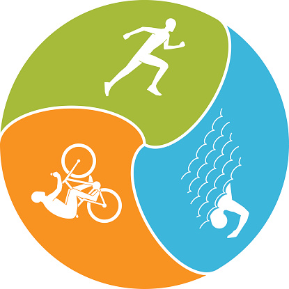 415x415 Blue Triathlon Cliparts