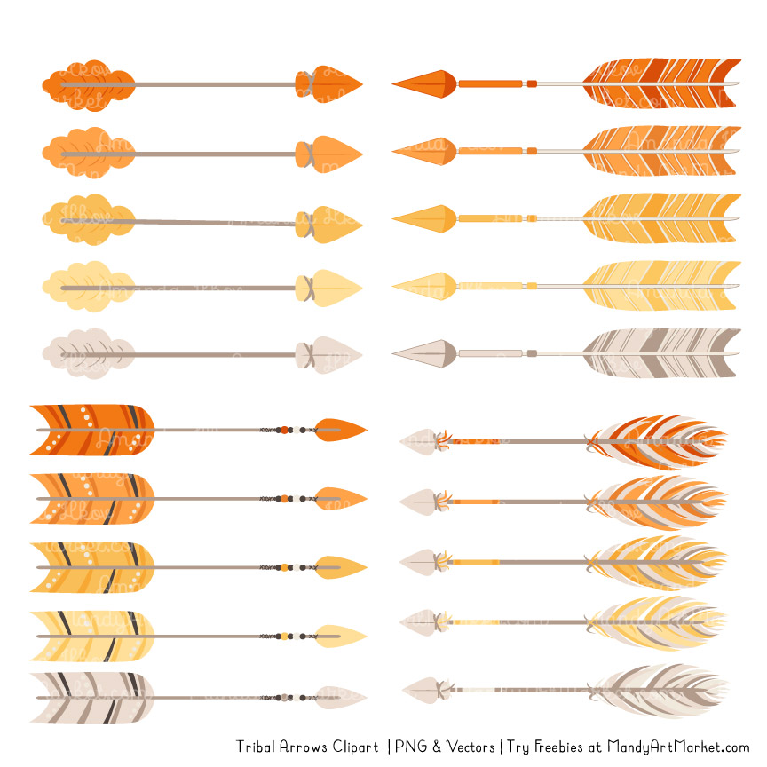 864x864 Tribal Arrows Clipart