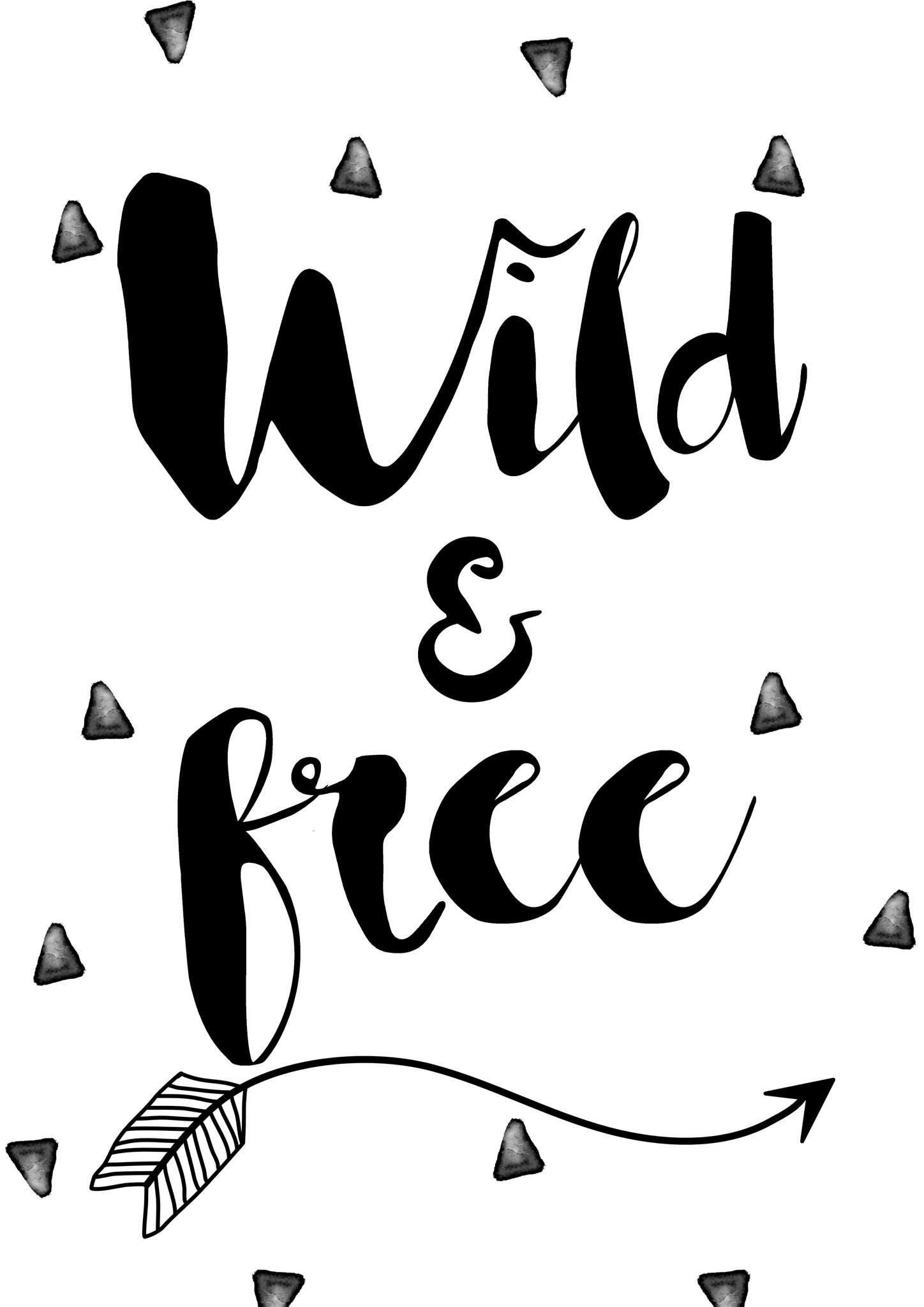 1448x2048 Wild Amp Free Arrow Print Tribal Nursery Amp Bedroom Wall Art Prints