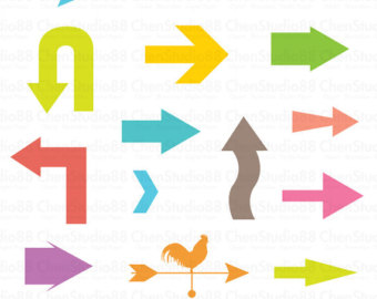 340x270 Painted Feather Clip Art Arrow Clipart Tribal Aztec Digital