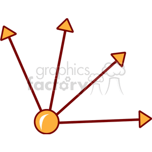 300x300 Royalty Free 4 Arrows In Different Angles 153446 Vector Clip Art