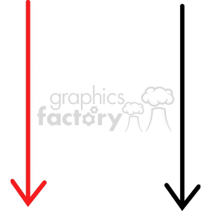 300x300 Royalty Free Red And Black Arrows Pointing Down. 166306 Vector