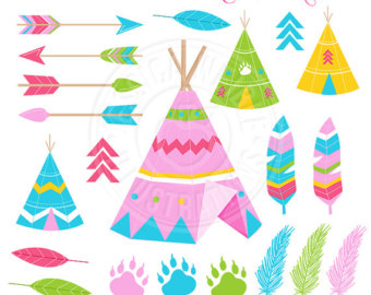 340x270 Tribal Cute Clipart Teepee Graphics Tribal Clip Art Brown