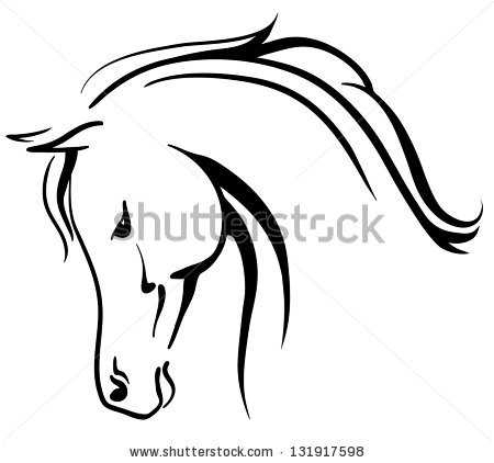 450x422 Tribal Horse Head Clip Art Clipart Panda