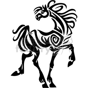 300x300 Royalty Free Tribal Stylish Horse 385937 Vector Clip Art Image