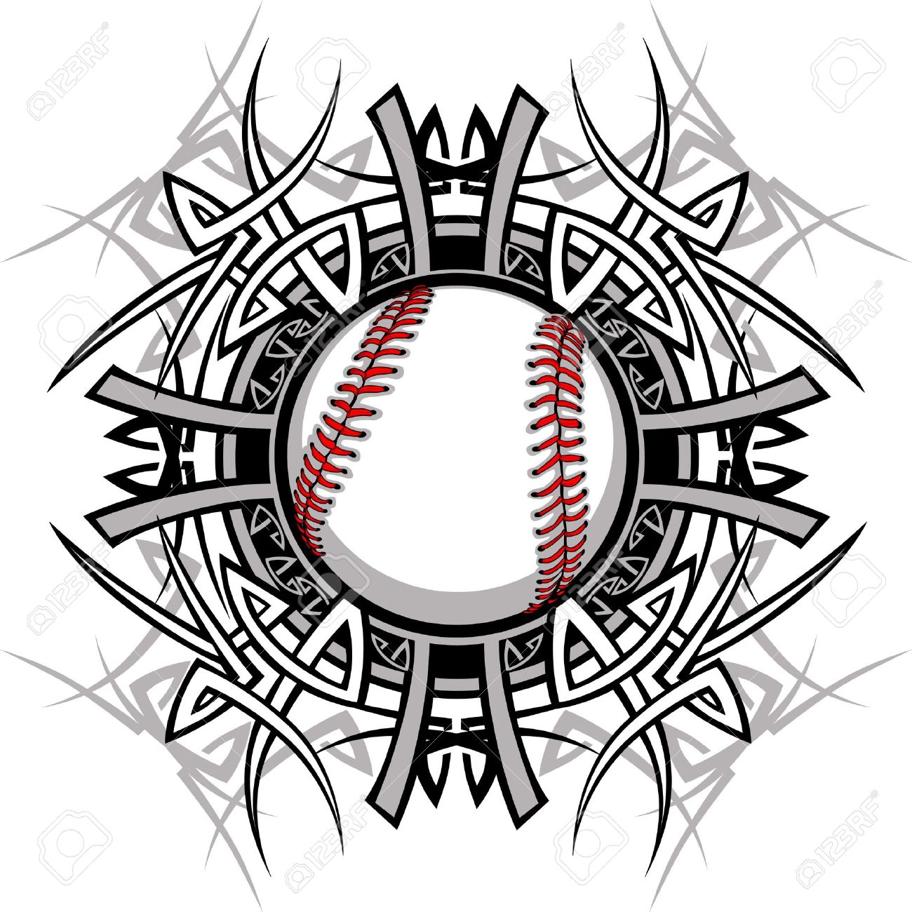 1300x1300 Baseball Clipart Tribal