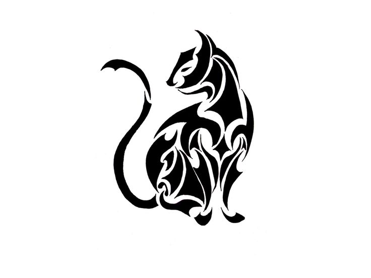 736x552 Tribal Cat Tattoo Design Cat Tattoo Designs Cat