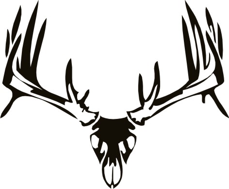 472x391 Tribal Whitetail Deer Deer Skull Wall Decal 2 Tattoo Board