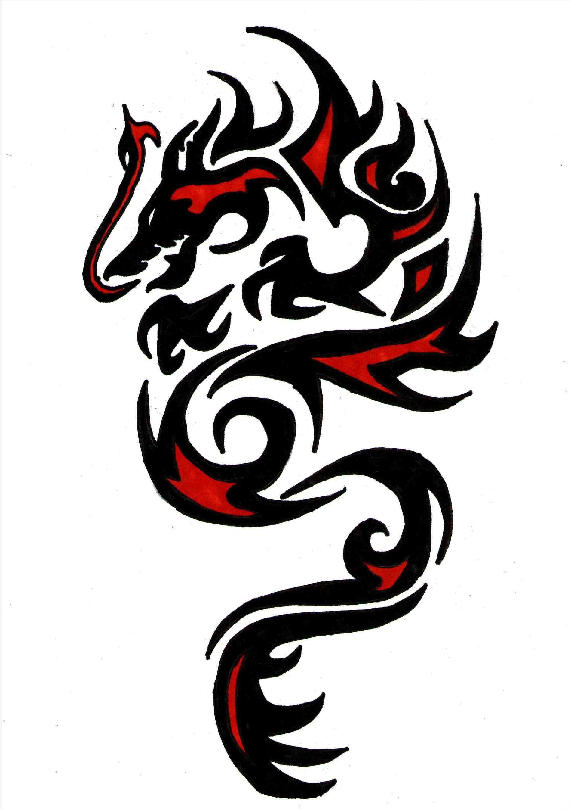 1899x2687 Drawings Of Tribal Dragons