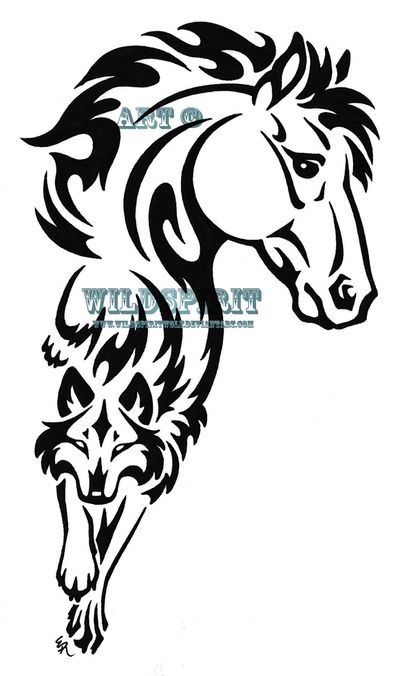 400x676 The Best Tribal Horse Tattoo Ideas Horse Tattoo