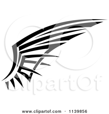 450x470 Black And White Tribal Wing 7 Clipart Panda