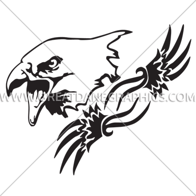 385x385 Eagle Tribal Wings Production Ready Artwork For T Shirt Printing
