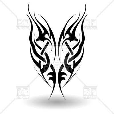 400x400 Hand Drawn Tribal Tattoo Royalty Free Vector Clip Art Image