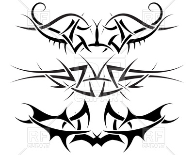 400x320 Ornaments Of Tribal Tattoo Royalty Free Vector Clip Art Image