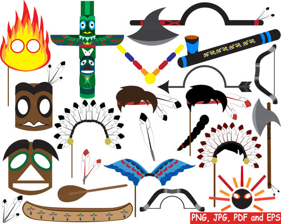 570x456 Props Indian Tribal Digital Clipart Png Jpg Pdf Eps Clip Art