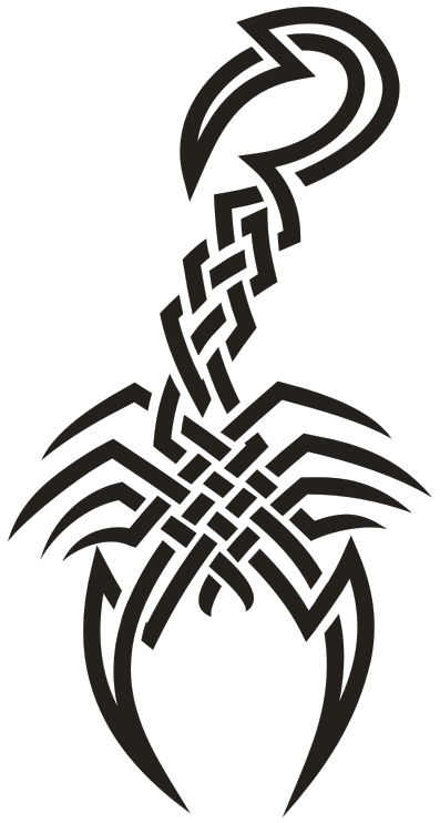 397x742 Scorpion Clipart Tribal