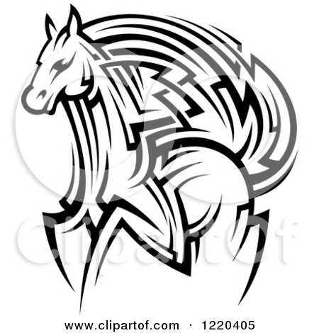 450x470 Tribal Horse Head Clip Art Clipart Panda