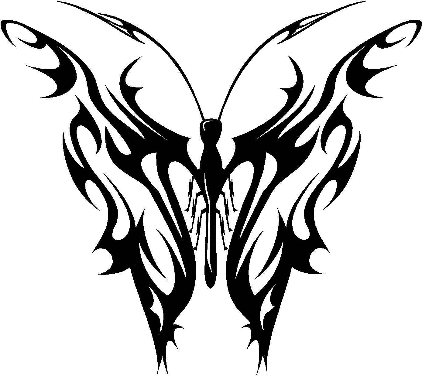 1389x1238 Butterfly Tribal Free Images