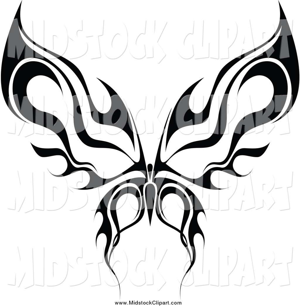 1024x1044 Butterfly Tribal Clipart