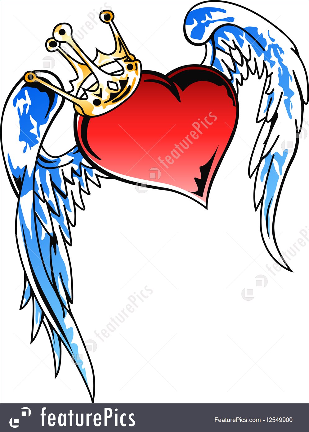 996x1392 Business Graphics Tribal Heart With Wing