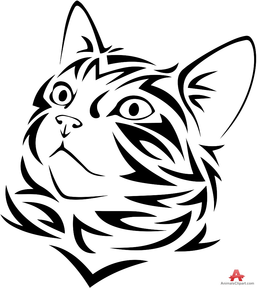 892x999 Tribal Clipart Cat