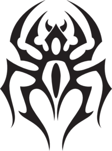 222x297 Spider Tribal Style Clip Art
