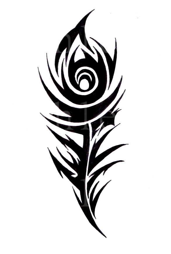 586x870 Tribal Peacock Clipart