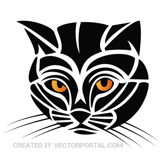 660x660 Tribal Cat Clipart