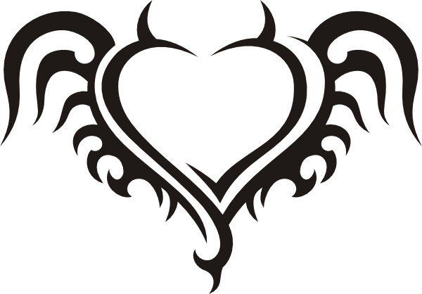 600x418 Tribal Clipart Tribal Heart