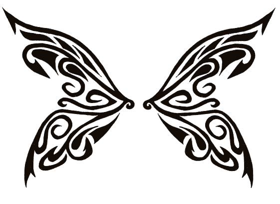 561x408 Tribal Butterfly Wings By Tribal Tattoos