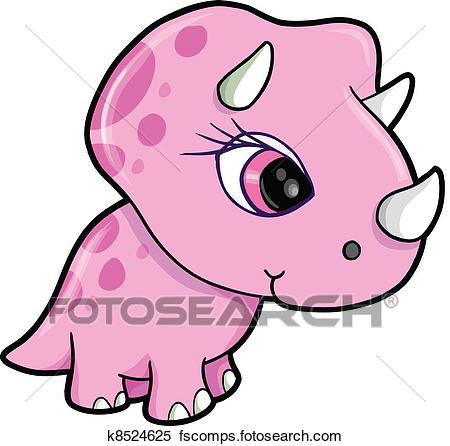 450x446 Clipart Of Cute Pink Triceratops Dinosaur K8524625