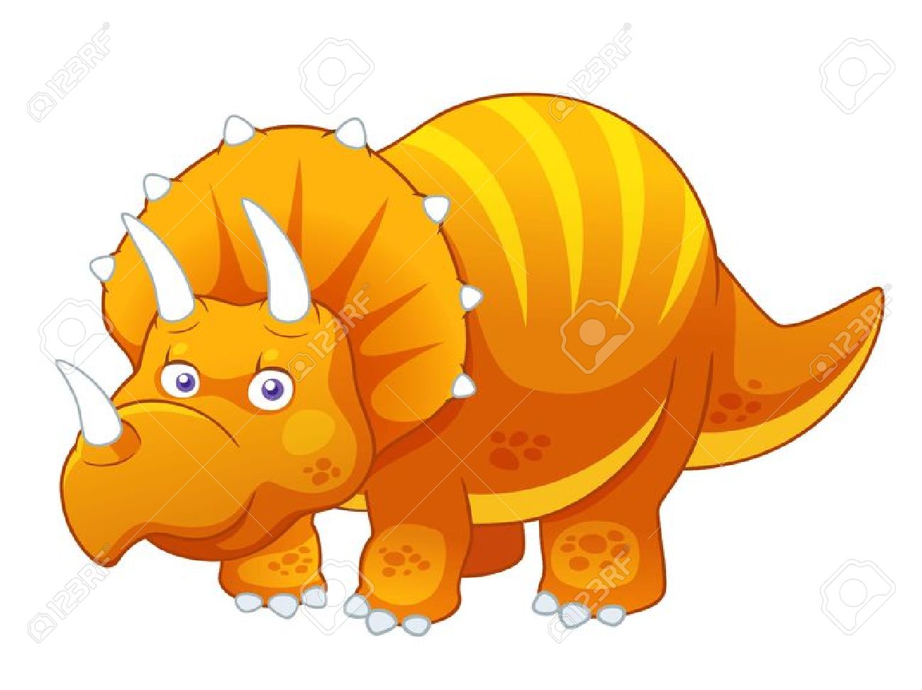 1300x972 Triceratops Clipart Orange