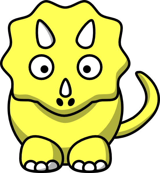 552x597 Yellow Triceratops Clip Art
