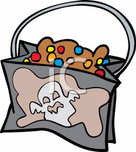268x300 Cartoon A Trick Or Treat Bag With A Ghost Picture, Full