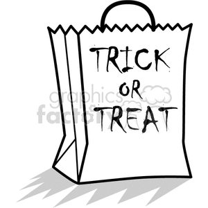 300x300 Royalty Free Trick Or Treat Bag 374393 Vector Clip Art Image