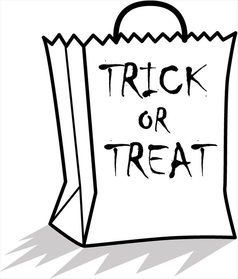 Trick Or Treat Clipart Black And White | Free download on ClipArtMag