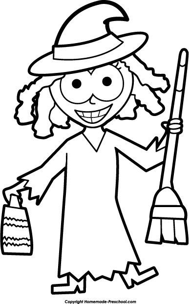 387x621 Halloween Witch Clipart Black And White Thewealthbuilding
