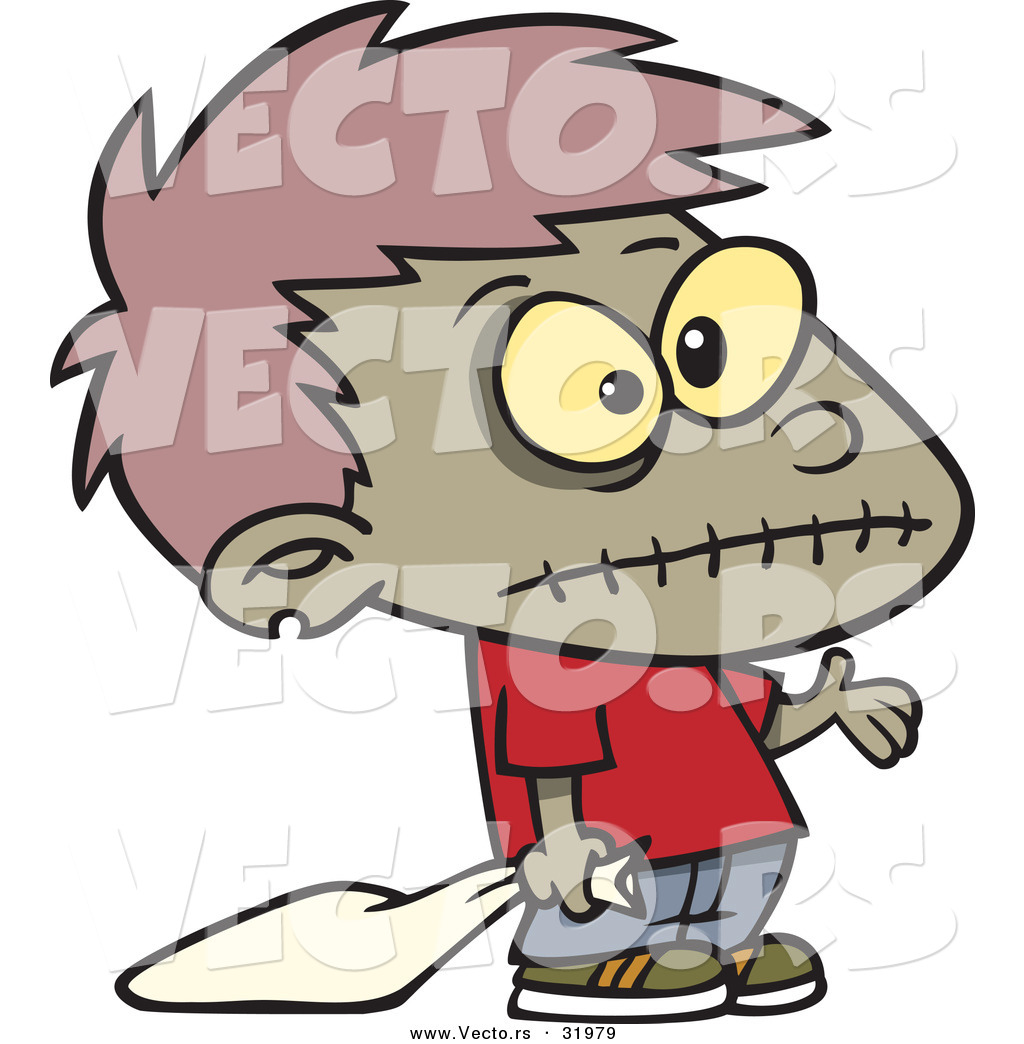 1024x1044 Vector Of A Cartoon Frankenstein Boy Trick Or Treating