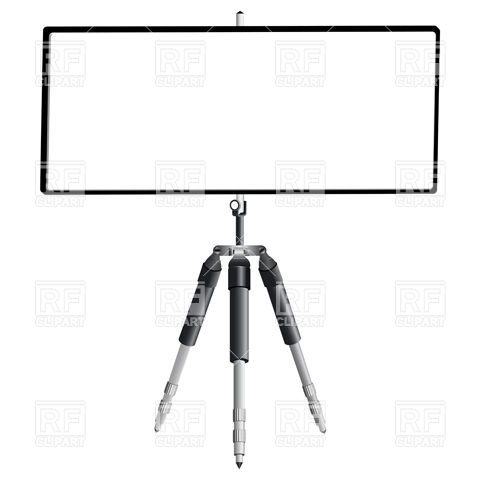 480x480 Empty Screen On Tripod Royalty Free Vector Clip Art Image