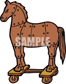 275x350 Trojan Horse Made Of Wooden Panels